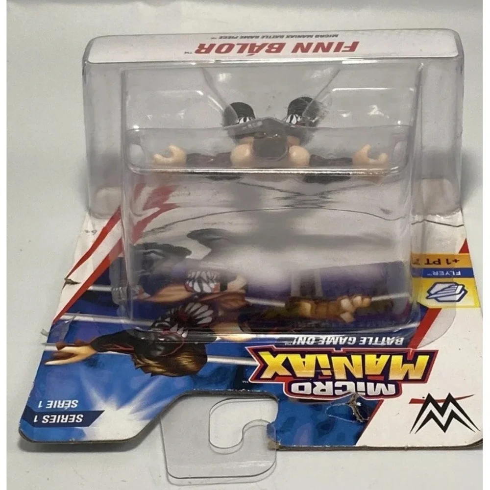 WWE MICRO MANIAX‎ SERIES 1 Finn Balor NEW RAW WRESTLEMANIA  Flyer box damage